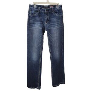 Petrol Womens 30x34 Bling Straight Leg Denim Jeans DAKOTA Boyfriend Grunge